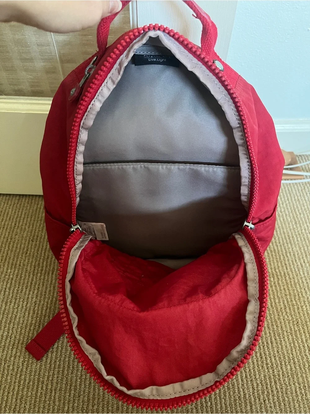 Kipling Seoul Small Red Rouge Backpack